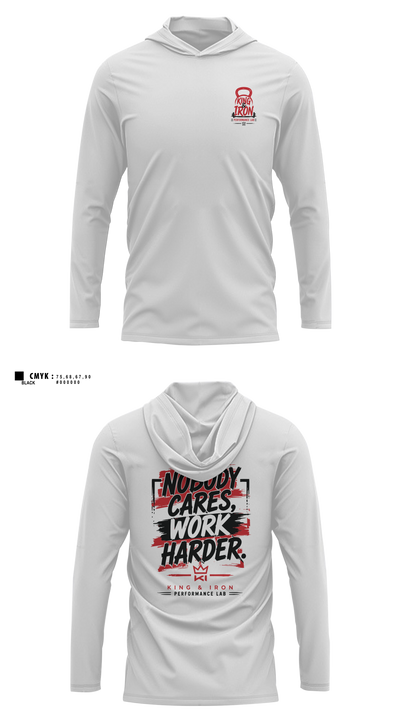 King & Iron Long Sleeve Performance Shirt with hood - 4