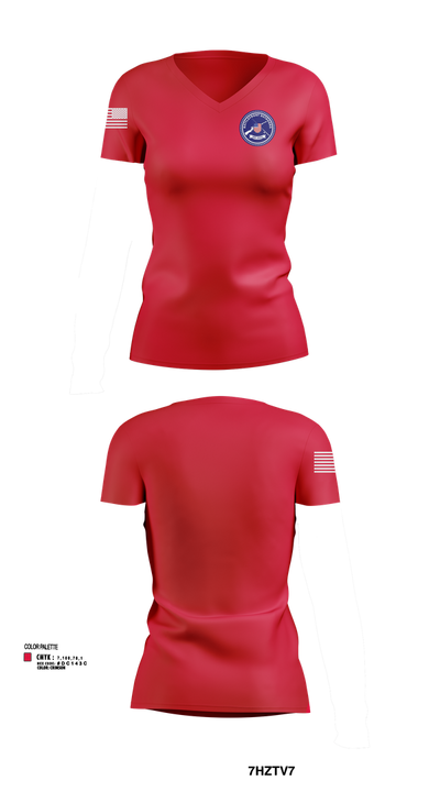 Battlefront Outdoors 9181915 Women's Short Sleeve V-neck Shirt - 102