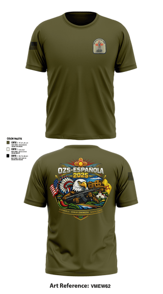 Short Sleeve Performance Shirt, OZS-Española, National Guard, Teamtime, Team time, sublimation, custom sports apparel, team uniforms, spirit wear, spiritwear, sports uniforms, custom shirts, team store, custom team store, fundraiser sports, apparel fundraiser