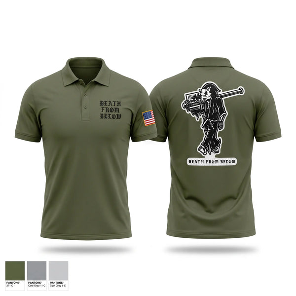 Short Sleeve Performance Polo, 1st LAAD / Alpha/Hogs, Marines, Teamtime, Team time, sublimation, custom sports apparel, team uniforms, spirit wear, spiritwear, sports uniforms, custom shirts, team store, custom team store, fundraiser sports, apparel fundraiser