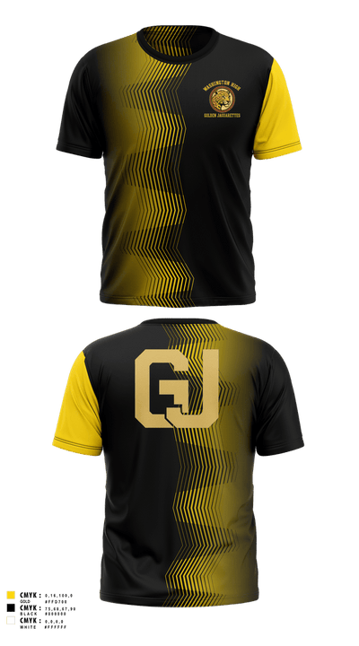 Golden Jaguaretts Dance/Step Team 62513420 Short Sleeve Performance Shirt - 2