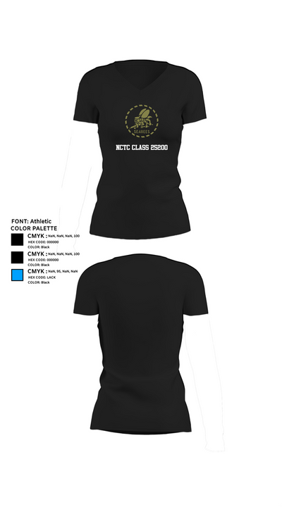 NCTC Class 25200 18303376 Women's Short Sleeve V-neck Shirt - 23