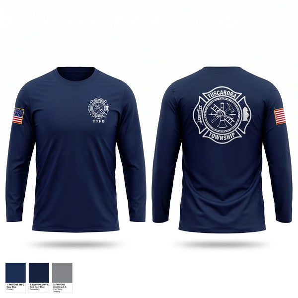 Long Sleeve Performance Shirt, Tuscarora fire department, Fire Department, Teamtime, Team time, sublimation, custom sports apparel, team uniforms, spirit wear, spiritwear, sports uniforms, custom shirts, team store, custom team store, fundraiser sports, apparel fundraiser