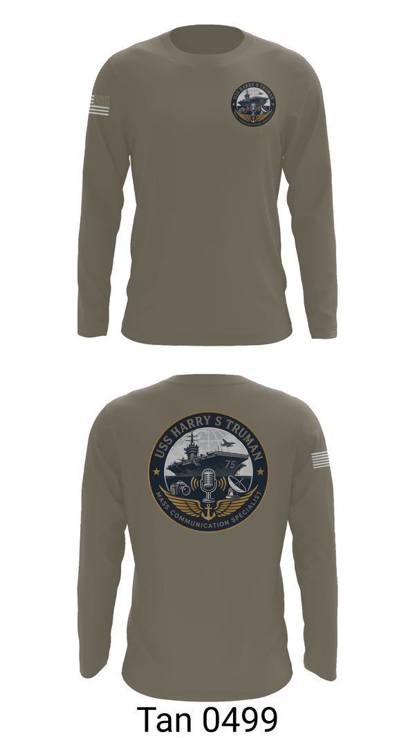 Long Sleeve Performance Shirt, CVN75 Media, Navy, Teamtime, Team time, sublimation, custom sports apparel, team uniforms, spirit wear, spiritwear, sports uniforms, custom shirts, team store, custom team store, fundraiser sports, apparel fundraiser