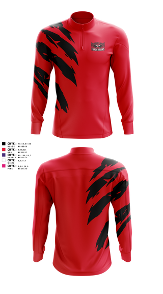 Quarter Zip Jacket, Carolina Track Hawks, Track & Field, Teamtime, Team time, sublimation, custom sports apparel, team uniforms, spirit wear, spiritwear, sports uniforms, custom shirts, team store, custom team store, fundraiser sports, apparel fundraiser