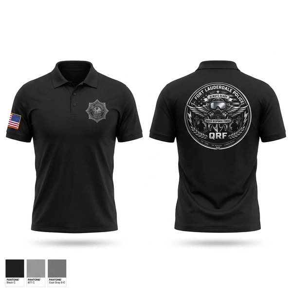 Short Sleeve Performance Polo, FLPD QRF, Police, Teamtime, Team time, sublimation, custom sports apparel, team uniforms, spirit wear, spiritwear, sports uniforms, custom shirts, team store, custom team store, fundraiser sports, apparel fundraiser