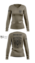 Bravo Company, 401st Cyber Battalion 75539801 Women's Long Sleeve V-neck Shirt - 14
