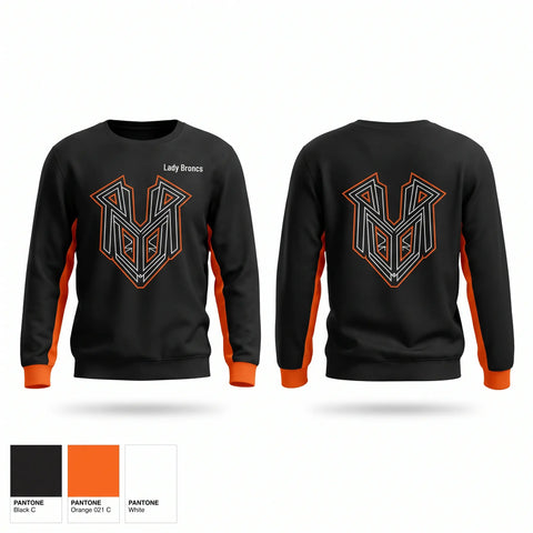 Crew Neck Sweatshirt, Lady Broncs, Women's Basketball, Teamtime, Team time, sublimation, custom sports apparel, team uniforms, spirit wear, spiritwear, sports uniforms, custom shirts, team store, custom team store, fundraiser sports, apparel fundraiser