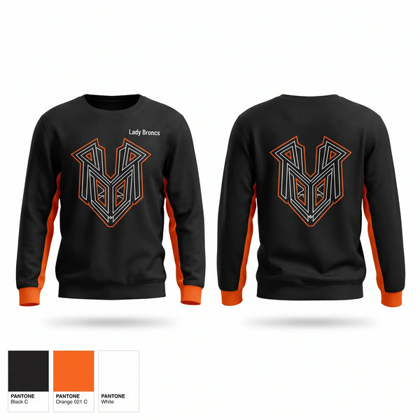 Crew Neck Sweatshirt, Lady Broncs, Women's Basketball, Teamtime, Team time, sublimation, custom sports apparel, team uniforms, spirit wear, spiritwear, sports uniforms, custom shirts, team store, custom team store, fundraiser sports, apparel fundraiser