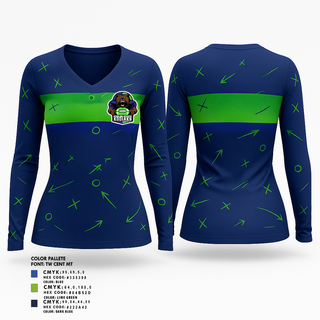 Womens Long Sleeve Vneck Shirt, team name, , Teamtime, Team time, sublimation, custom sports apparel, team uniforms, spirit wear, spiritwear, sports uniforms, custom shirts, team store, custom team store, fundraiser sports, apparel fundraiser