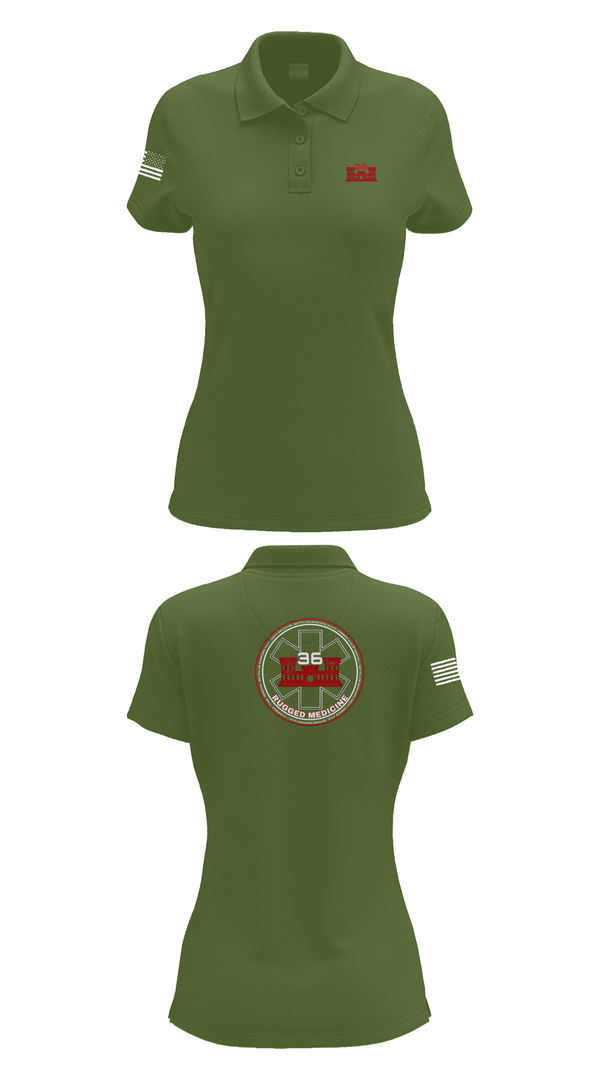 Womens Short Sleeve Performance Polo, 36 Engineer Brigade, Army, Teamtime, Team time, sublimation, custom sports apparel, team uniforms, spirit wear, spiritwear, sports uniforms, custom shirts, team store, custom team store, fundraiser sports, apparel fundraiser