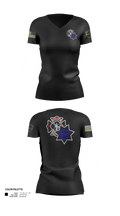 Piedmont Police & Fire Comms 81600418 Women's Short Sleeve V-neck Shirt - 21