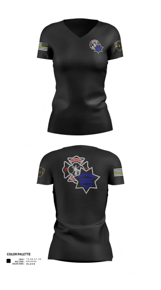 Womens Short Sleeve Vneck Shirt, Piedmont Police & Fire Comms, Police, Teamtime, Team time, sublimation, custom sports apparel, team uniforms, spirit wear, spiritwear, sports uniforms, custom shirts, team store, custom team store, fundraiser sports, apparel fundraiser