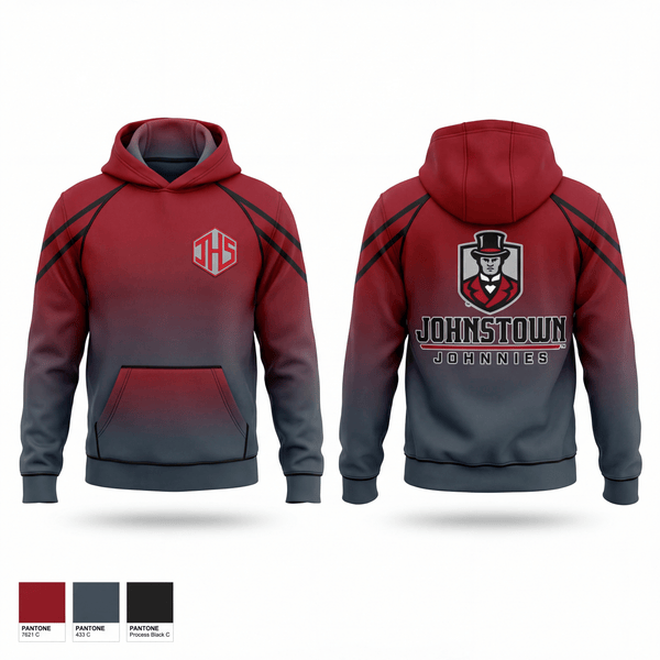 Hoodie, Johnstown, Baseball, Teamtime, Team time, sublimation, custom sports apparel, team uniforms, spirit wear, spiritwear, sports uniforms, custom shirts, team store, custom team store, fundraiser sports, apparel fundraiser