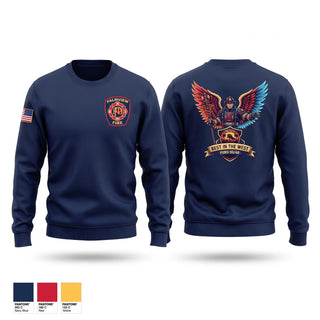 Crew Neck Sweatshirt, Palmview, Fire Department, Teamtime, Team time, sublimation, custom sports apparel, team uniforms, spirit wear, spiritwear, sports uniforms, custom shirts, team store, custom team store, fundraiser sports, apparel fundraiser