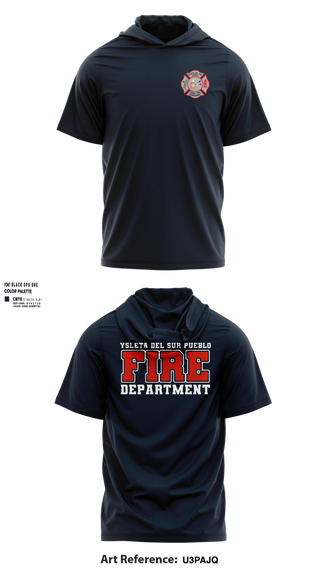 Short Sleeve Performance Shirt with hood, Tribal Fire Department, , Teamtime, Team time, sublimation, custom sports apparel, team uniforms, spirit wear, spiritwear, sports uniforms, custom shirts, team store, custom team store, fundraiser sports, apparel fundraiser