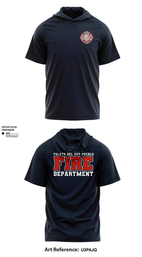 Short Sleeve Performance Shirt with hood, Tribal Fire Department, , Teamtime, Team time, sublimation, custom sports apparel, team uniforms, spirit wear, spiritwear, sports uniforms, custom shirts, team store, custom team store, fundraiser sports, apparel fundraiser