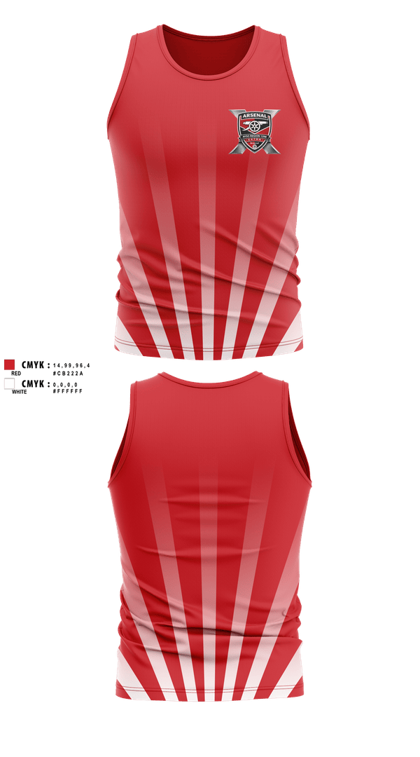 Tank Top, Region 1398 Arsenal, Men's Soccer, Teamtime, Team time, sublimation, custom sports apparel, team uniforms, spirit wear, spiritwear, sports uniforms, custom shirts, team store, custom team store, fundraiser sports, apparel fundraiser