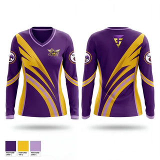 Womens Long Sleeve Vneck Shirt, Tennessee Stingers, Softball, Teamtime, Team time, sublimation, custom sports apparel, team uniforms, spirit wear, spiritwear, sports uniforms, custom shirts, team store, custom team store, fundraiser sports, apparel fundraiser