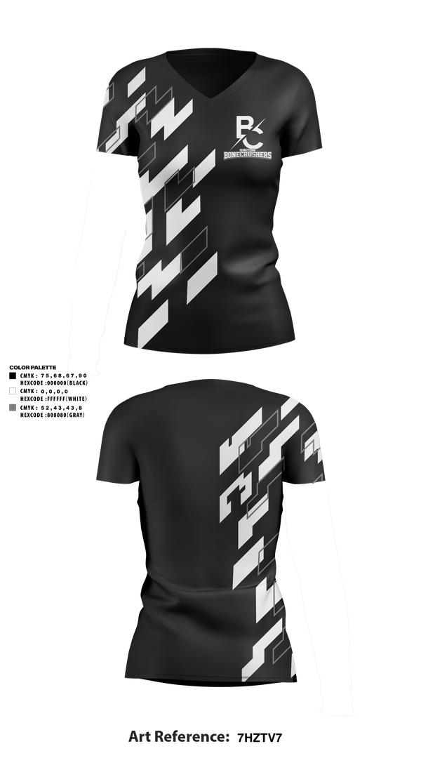 Womens Short Sleeve Vneck Shirt, Sinton Bonecrushers, , Teamtime, Team time, sublimation, custom sports apparel, team uniforms, spirit wear, spiritwear, sports uniforms, custom shirts, team store, custom team store, fundraiser sports, apparel fundraiser
