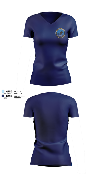 PMA-230 Women's Short Sleeve V-neck Shirt - 2