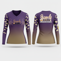 Sugah Please Breakfast Brunch Bar 84715642 Women's Long Sleeve V-neck Shirt - 100