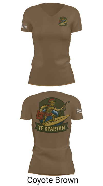 Task Force Spartan 82789422 Women's Short Sleeve V-neck Shirt - 8