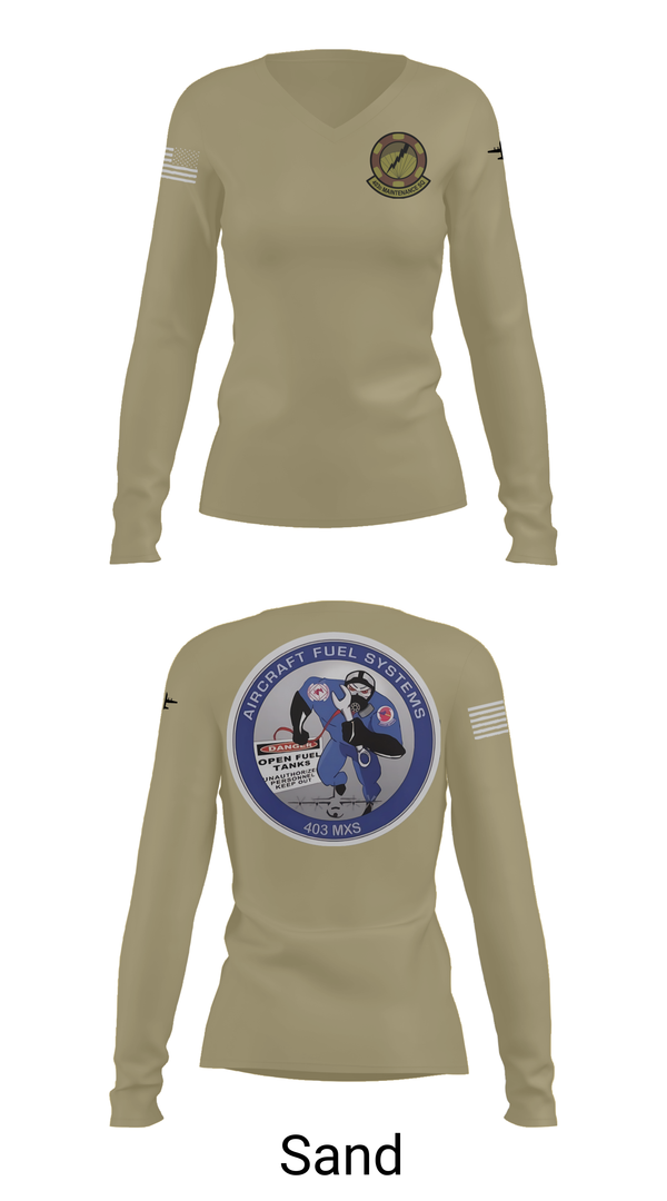 Womens Long Sleeve Vneck Shirt, 403 MXS, , Teamtime, Team time, sublimation, custom sports apparel, team uniforms, spirit wear, spiritwear, sports uniforms, custom shirts, team store, custom team store, fundraiser sports, apparel fundraiser