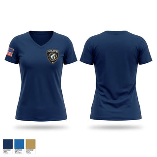 Womens Short Sleeve Vneck Shirt, Piscataway Township Police Department, Police, Teamtime, Team time, sublimation, custom sports apparel, team uniforms, spirit wear, spiritwear, sports uniforms, custom shirts, team store, custom team store, fundraiser sports, apparel fundraiser