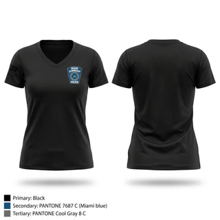Womens Short Sleeve Vneck Shirt, Miami Township Police K9, Police, Teamtime, Team time, sublimation, custom sports apparel, team uniforms, spirit wear, spiritwear, sports uniforms, custom shirts, team store, custom team store, fundraiser sports, apparel fundraiser