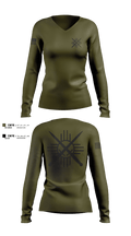Doña Ana Sheriff’s Special Response Team 93504002 Women's Long Sleeve V-neck Shirt - 3