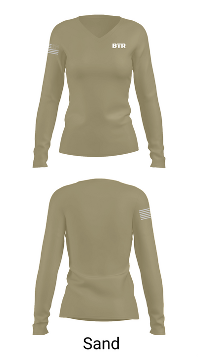 BTR 28814474 Women's Long Sleeve V-neck Shirt - 97