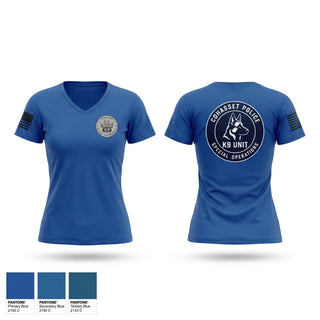 Womens Short Sleeve Vneck Shirt, Cohasset Police Department, Police, Teamtime, Team time, sublimation, custom sports apparel, team uniforms, spirit wear, spiritwear, sports uniforms, custom shirts, team store, custom team store, fundraiser sports, apparel fundraiser