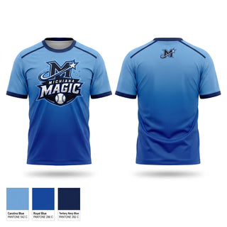 Soft Poly Tee Cotton Like Feel, Michiana Magic, Baseball, Teamtime, Team time, sublimation, custom sports apparel, team uniforms, spirit wear, spiritwear, sports uniforms, custom shirts, team store, custom team store, fundraiser sports, apparel fundraiser
