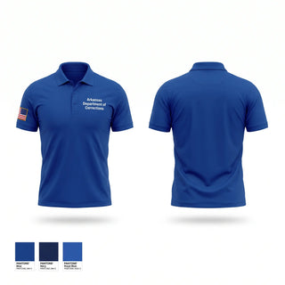 Short Sleeve Performance Polo, Arkansas Department of Corrections, Police, Teamtime, Team time, sublimation, custom sports apparel, team uniforms, spirit wear, spiritwear, sports uniforms, custom shirts, team store, custom team store, fundraiser sports, apparel fundraiser
