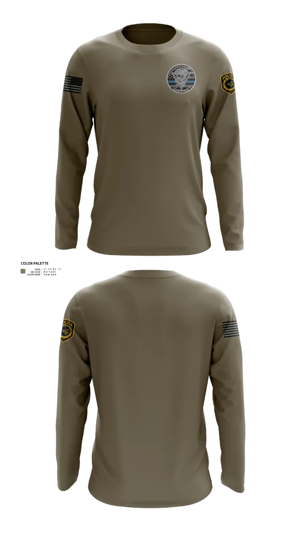 Long Sleeve Performance Shirt, Robstown Police Department, Police, Teamtime, Team time, sublimation, custom sports apparel, team uniforms, spirit wear, spiritwear, sports uniforms, custom shirts, team store, custom team store, fundraiser sports, apparel fundraiser