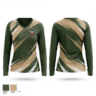 Forest Glen 58875713 Women's Long Sleeve V-neck Shirt - 1