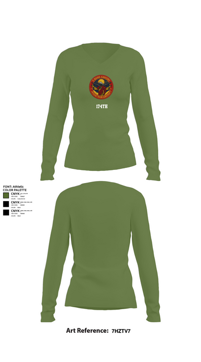 174th 84716687 Women's Long Sleeve V-neck Shirt - 42