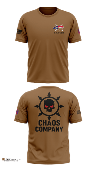 Old School Cotton Feel Shirt, C. Co. 1-120 3rd PLT, Army, Teamtime, Team time, sublimation, custom sports apparel, team uniforms, spirit wear, spiritwear, sports uniforms, custom shirts, team store, custom team store, fundraiser sports, apparel fundraiser