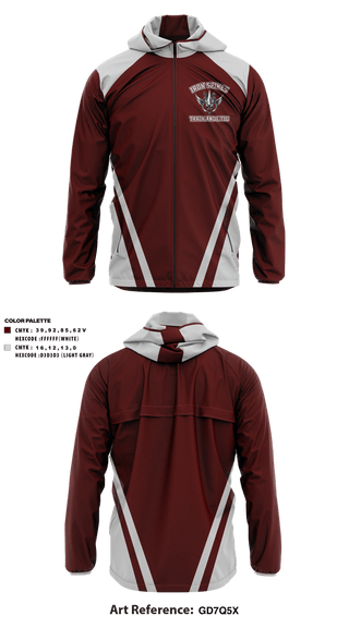 Windbreaker, Iron Spikes Track & Field Club, Track & Field, Teamtime, Team time, sublimation, custom sports apparel, team uniforms, spirit wear, spiritwear, sports uniforms, custom shirts, team store, custom team store, fundraiser sports, apparel fundraiser