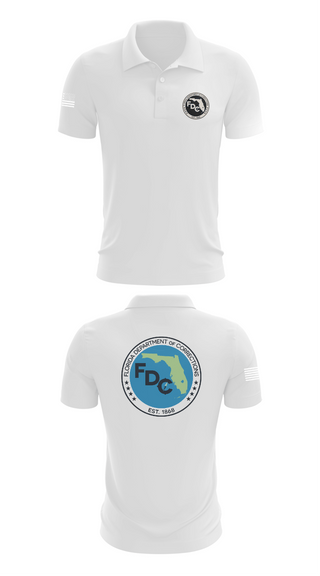 Short Sleeve Performance Polo, Florida Department of Corrections, Police, Teamtime, Team time, sublimation, custom sports apparel, team uniforms, spirit wear, spiritwear, sports uniforms, custom shirts, team store, custom team store, fundraiser sports, apparel fundraiser