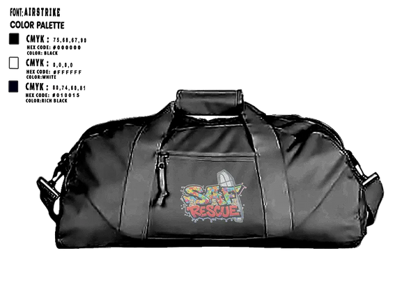 Duffle Bag, VooDoo RESCUE, Fire Department, Teamtime, Team time, sublimation, custom sports apparel, team uniforms, spirit wear, spiritwear, sports uniforms, custom shirts, team store, custom team store, fundraiser sports, apparel fundraiser