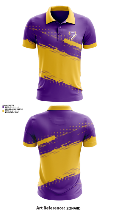 Purvis Middle School Cheer 52252572 Short Sleeve Performance Polo - 1