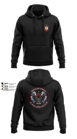 Hoodie, Operations Company 3d Intelligence Battalion, , Teamtime, Team time, sublimation, custom sports apparel, team uniforms, spirit wear, spiritwear, sports uniforms, custom shirts, team store, custom team store, fundraiser sports, apparel fundraiser