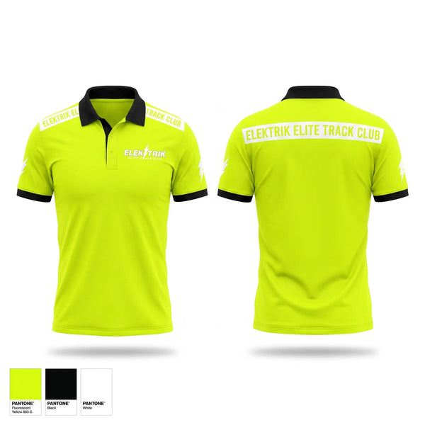 Short Sleeve Performance Polo, ELEKTRIK ELITE TRACK CLUB, Track & Field, Teamtime, Team time, sublimation, custom sports apparel, team uniforms, spirit wear, spiritwear, sports uniforms, custom shirts, team store, custom team store, fundraiser sports, apparel fundraiser