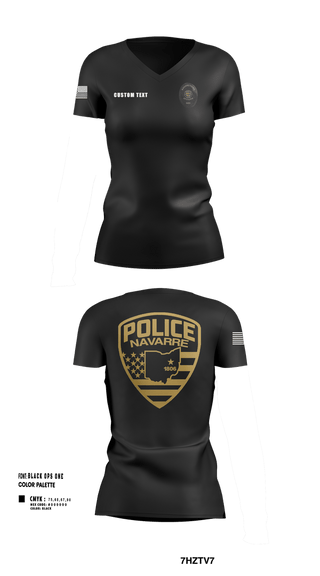 Womens Short Sleeve Vneck Shirt, Navarre Police, Police, Teamtime, Team time, sublimation, custom sports apparel, team uniforms, spirit wear, spiritwear, sports uniforms, custom shirts, team store, custom team store, fundraiser sports, apparel fundraiser