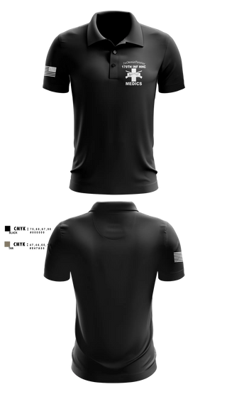 Long Sleeve Performance Polo, 179 HHC Medics, National Guard, Teamtime, Team time, sublimation, custom sports apparel, team uniforms, spirit wear, spiritwear, sports uniforms, custom shirts, team store, custom team store, fundraiser sports, apparel fundraiser