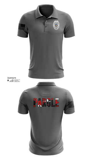 Short Sleeve Performance Polo, Adult Parole Authority, Police, Teamtime, Team time, sublimation, custom sports apparel, team uniforms, spirit wear, spiritwear, sports uniforms, custom shirts, team store, custom team store, fundraiser sports, apparel fundraiser