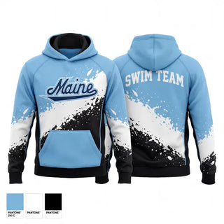 Hoodie, Umaine Club Swim, Swimming, Teamtime, Team time, sublimation, custom sports apparel, team uniforms, spirit wear, spiritwear, sports uniforms, custom shirts, team store, custom team store, fundraiser sports, apparel fundraiser
