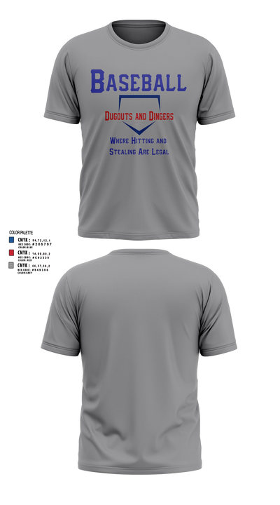 Dugouts and Dingers Short Sleeve Performance Shirt - 30